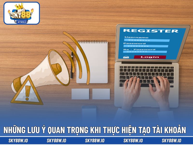 Những lưu ý quan trọng khi thực hiện tạo tài khoản