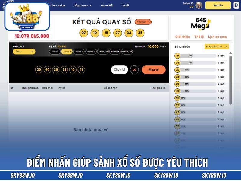 Điểm nhấn giúp sảnh xổ số được yêu thích