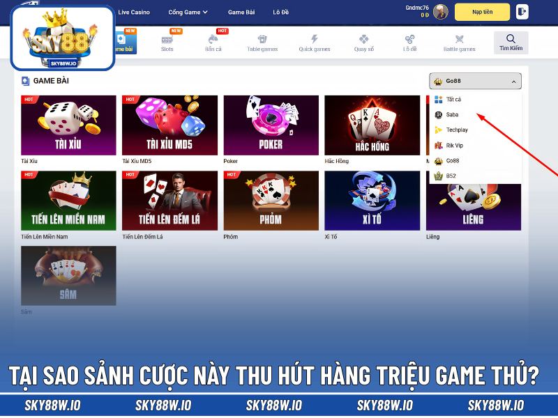 Tại sao sảnh cược này thu hút hàng triệu game thủ?