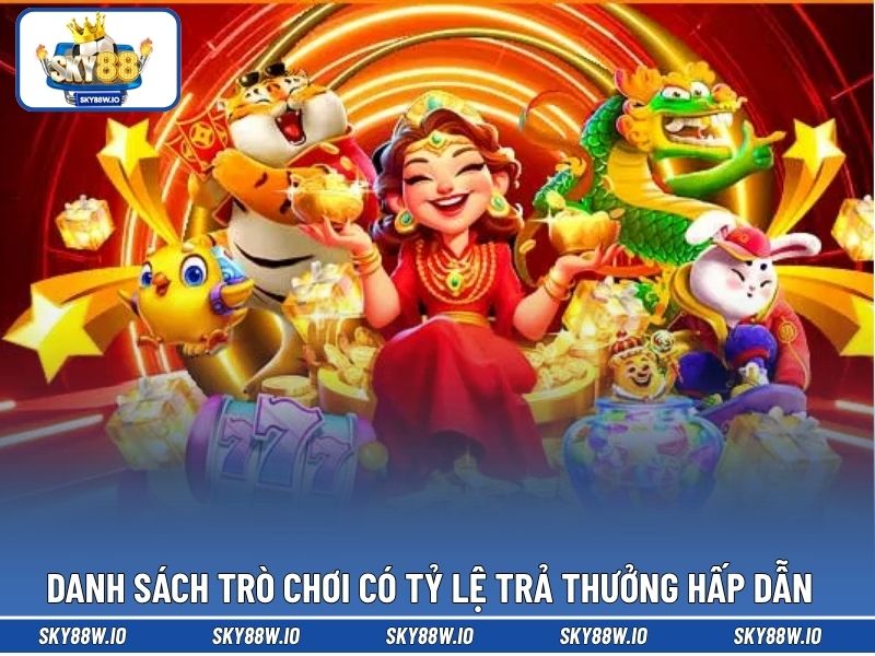 Danh sách trò chơi có tỷ lệ trả thưởng hấp dẫn